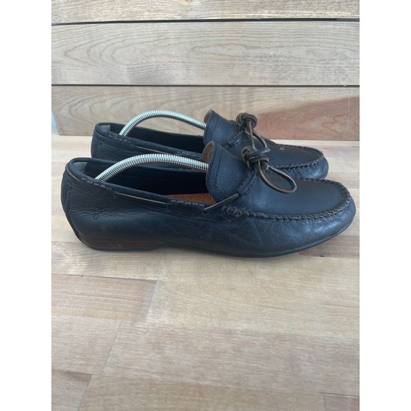 Frye Penny Leather Loafer Slip on Black Mens Shoes Size 11.5 - Picture 1 of 8